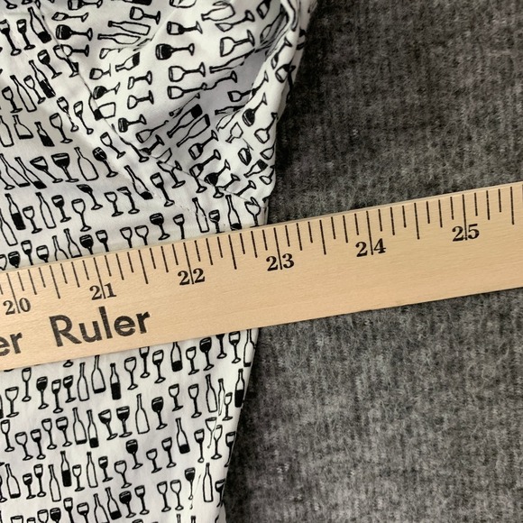 Maceeo Shirt Men Large Fibonacci Drinks White Flip Cuff Grometric Party Bold - Picture 9 of 11